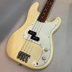 ELECTRIC BASS GUITAR FENDER JAPAN PB-STD WHITE BASSWOOD ROSEWOOD MAPLE USED