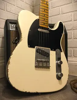 RELIC FENDER TELECASTER ELECTRIC GUITAR VINTAGE WHITE BY NATE'S RELIC GUITARS