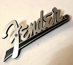 GENUINE FENDER FLAT AMPLIFIER LOGO /WITH SCREWS