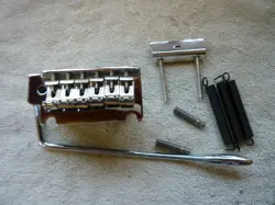 GENUINE FENDER STRATOCASTER 2 POINT TREMOLO BRIDGE, CLAW, SPRINGS, WHITH WHAMMY