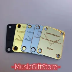 LASER ENGRAVED SHOP METAL GUITAR NECK JOINT PLATE FOR FENDER GUITAR BASS #MUGS