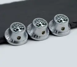TREE OF LIFE TOP CHROME GUITAR CONTROL KNOBS FIT FENDER STRATOCASTER STRAT