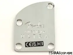 FENDER AMERICAN ULTRA STRAT NECK PLATE STRATOCASTER CHROME CONTOUR, USA $10 OFF