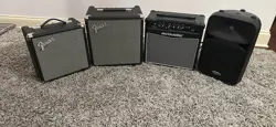 FENDER/ACOUSTIC AMPS AND SAMSON POWERED SPEAKER