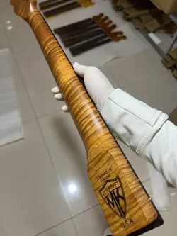 MK 22FRETS ROSEWOOD ROASTED FLAME MAPLE GUITAR NECK FOR FENDER TELE REPLACEMENT