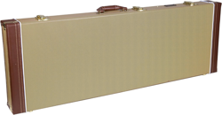 WOODEN CASE FITS FENDER TELECASTER AND STRATOCASTER ELECTRIC GUITARS,VINYL TWEED
