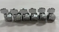 2001 FENDER STRATOCASTER STANDARD INLINE-6 TUNING PEGS TUNERS TWO-PIN CHROME