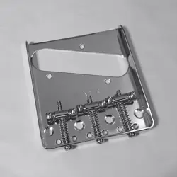 CHROME VINTAGE STYLE 3-SADDLE BRIDGE FOR FENDER TELECASTER ELECTRIC GUITAR