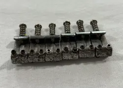 2001 FENDER STRATOCASTER STANDARD CHROME VINTAGE-STYLE BENT BRIDGE SADDLES W/ HW