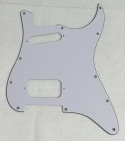 WHITE 3 PLY FOR FIT US FENDER STRATOCASTER HS 11 HOLE STRAT GUITAR PICKGUARD