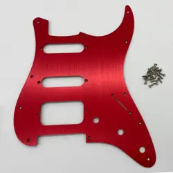 SSH 11 HOLE STRAT GUITAR PICKGUARD RED ALUMINUM ANODIZED MODERN STYLE FOR FENDER