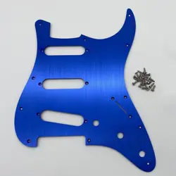 STRAT SSS PICKGUARD ALUMINUM ANODIZED BULE MODERN STYLE FOR FENDER STRAT 11-HOLE