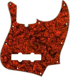 099-2197-004 GENUINE FENDER ORANGE MOTO JAZZ BASS PICKGUARD