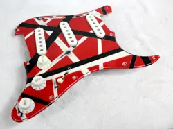 CUSTOM STRIPE PAINTED AND FULLY LOADED FENDER SQUIER STRAT (11 HOLE) PICKGUARD