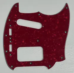 PICKGUARD COMPATIBLE FOR FIT FENDER KURT COBAIN MUSTANG STYLE GUITAR RED PEARL