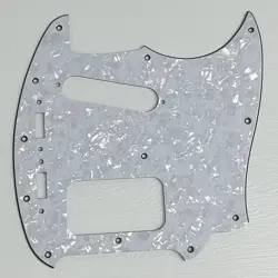 PICKGUARD COMPATIBLE FOR FIT FENDER KURT COBAIN MUSTANG STYLE GUITAR WHITE PEARL