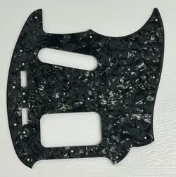 PICKGUARD COMPATIBLE FOR FIT FENDER KURT COBAIN MUSTANG STYLE GUITAR BLACK PEARL