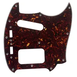 PICKGUARD FOR FENDER KURT COBAIN MUSTANG HS STYLE GUITAR  4-PLY-BROWN TORTOISE