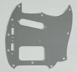 PICKGUARD COMPATIBLE FOR FIT FENDER KURT COBAIN MUSTANG GUITAR SILVER MIRROR