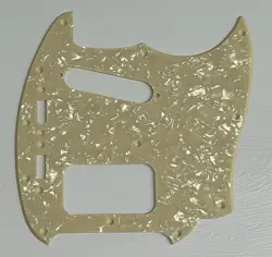 PICKGUARD COMPATIBLE FOR FIT FENDER KURT COBAIN MUSTANG GUITAR CREAM PEARL