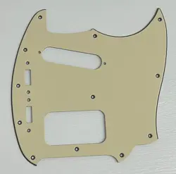 PICKGUARD COMPATIBLE FOR FIT FENDER KURT COBAIN MUSTANG GUITAR VINTAGE YELLOW
