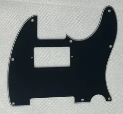 BLACK 3-PLY FOR FENDER TELECASTER 8-HOLE HUMBUCKE STYLE GUITAR PICKGUARD