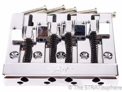 USA FENDER GEDDY LEE SIGNATURE BASS BRIDGE GUITAR CHROME GROOVED BADASS STYLE.