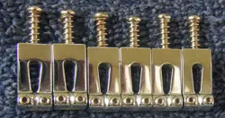 VINTAGE 90'S FENDER SQUIER STRATOCASTER STEEL SADDLE SET OF 6 MIM