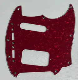 PICKGUARD COMPATIBLE FOR FIT FENDER KURT COBAIN JAG-STANG GUITAR RED PEARL