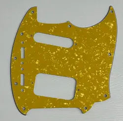 PICKGUARD COMPATIBLE FOR FIT FENDER KURT COBAIN JAG-STANG GUITAR GOLD PEARL