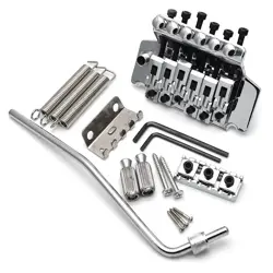 CHROME GUITAR DOUBLE LOCKING TREMOLO SYSTEM BRIDGE FOR FENDER STRAT FLOYD ROSE