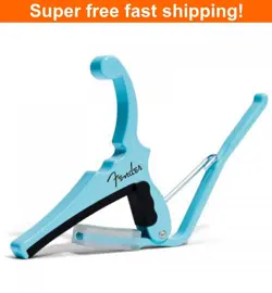 KYSER X FENDER QUICK-CHANGE ELECTRIC GUITAR CAPO - DAPHNE BLUE,NEW