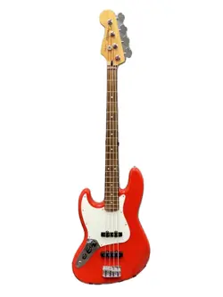ELECTRIC BASS GUITAR FENDER MEXICO PLAYER 2018 JAZZ LEFT HANDED CORAL RED COLOR