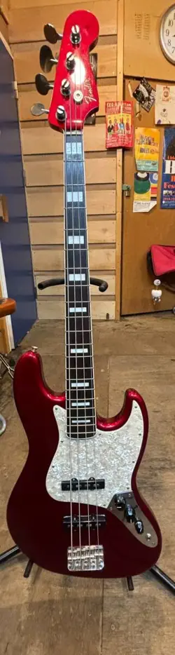BASS GUITAR FENDER HERITAGE LATE 60S JAZZ 2023 COLLECTION CANDY APPLE RED FINISH