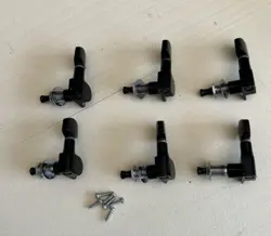 SCHALLER BLACK 6 GUITAR TUNERS FITS FENDER KRAMER CHARVEL