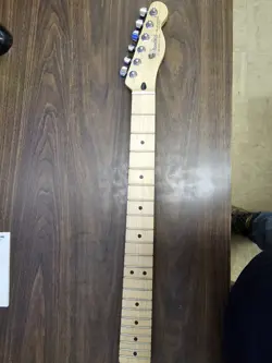 SLIGHTLY CURVED FENDER TELECASTER NECK WITH TUNERS