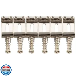 MUSICLILY PRO 10.5MM STEEL VINTAGE GUITAR TREMOLO BRIDGE SADDLES FOR FENDER S