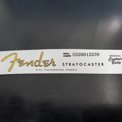 2PCS FENDER STRATOCASTER GUITAR HEADSTOCK WATERSLIDE TRANSFER DECAL STICKER