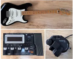 ROLAND READY, FENDER STRATOCASTER W/ GR-55 SYNTH + EXTRA PICKUP, MIDI GUITAR