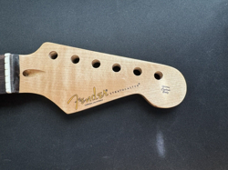 NEW ROSEWOOD/FLAME MAPLE FINISHED GUITAR NECK - FITS FENDER CUSTOM SHOP STRAT
