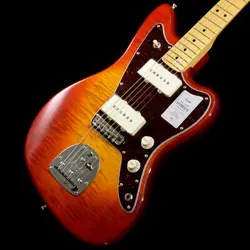 FENDER 2024 COLLECTION MIJ HYBRID II JAZZMASTER MAPLE FLAME SUNSET ORANGE #GG1AA