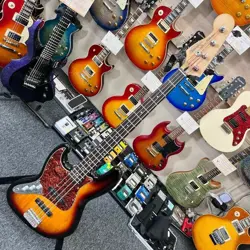 SQUIER BY FENDER JAZZ BASS LEFT-HANDED ELECTRIC GUITAR VINTAGE MODIFIED USED