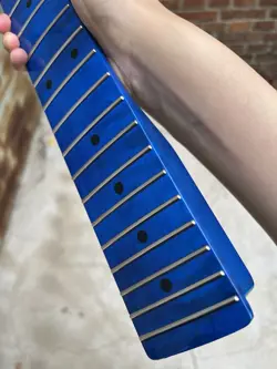 STAINLESS STEEL 22FRETS FENDER TELE GLOSS BLUE MAPLE ELECTRIC GUITAR NECK 25.5IN