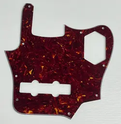 PICKGUARD COMPATIBLE FOR FIT FENDER US JAGUAR BASS STYLE GUITAR RED TORTOISE