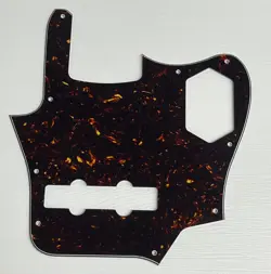 PICKGUARD COMPATIBLE FOR FIT FENDER US JAGUAR BASS STYLE GUITAR BROWN TORTOISE