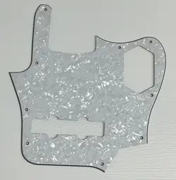 PICKGUARD COMPATIBLE FOR FIT FENDER US JAGUAR BASS STYLE GUITAR WHITE PEARL