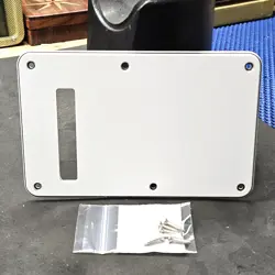 3-PLY WHITE STRAT TREMOLO COVER / BACK PLATE FOR FENDER STRATOCASTER GUITAR