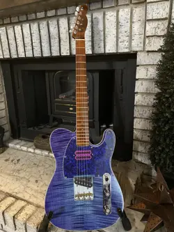 TELE STYLE PARTSCASTER TELECASTER ELECTRIC GUITAR FENDER PARTS FLAME MAPLE TOP