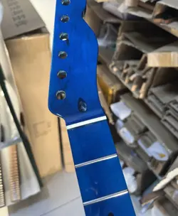 BLUE MAPLE GLOSS STAINLESS STEEL 22FRET ELECTRIC GUITAR NECK FOR FENDER TELE