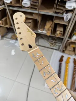 YELLOW 21FRETS FENDER START MAPLE GUITAR PARTS ELECTRICGUITAR NECK MATTE FINISH